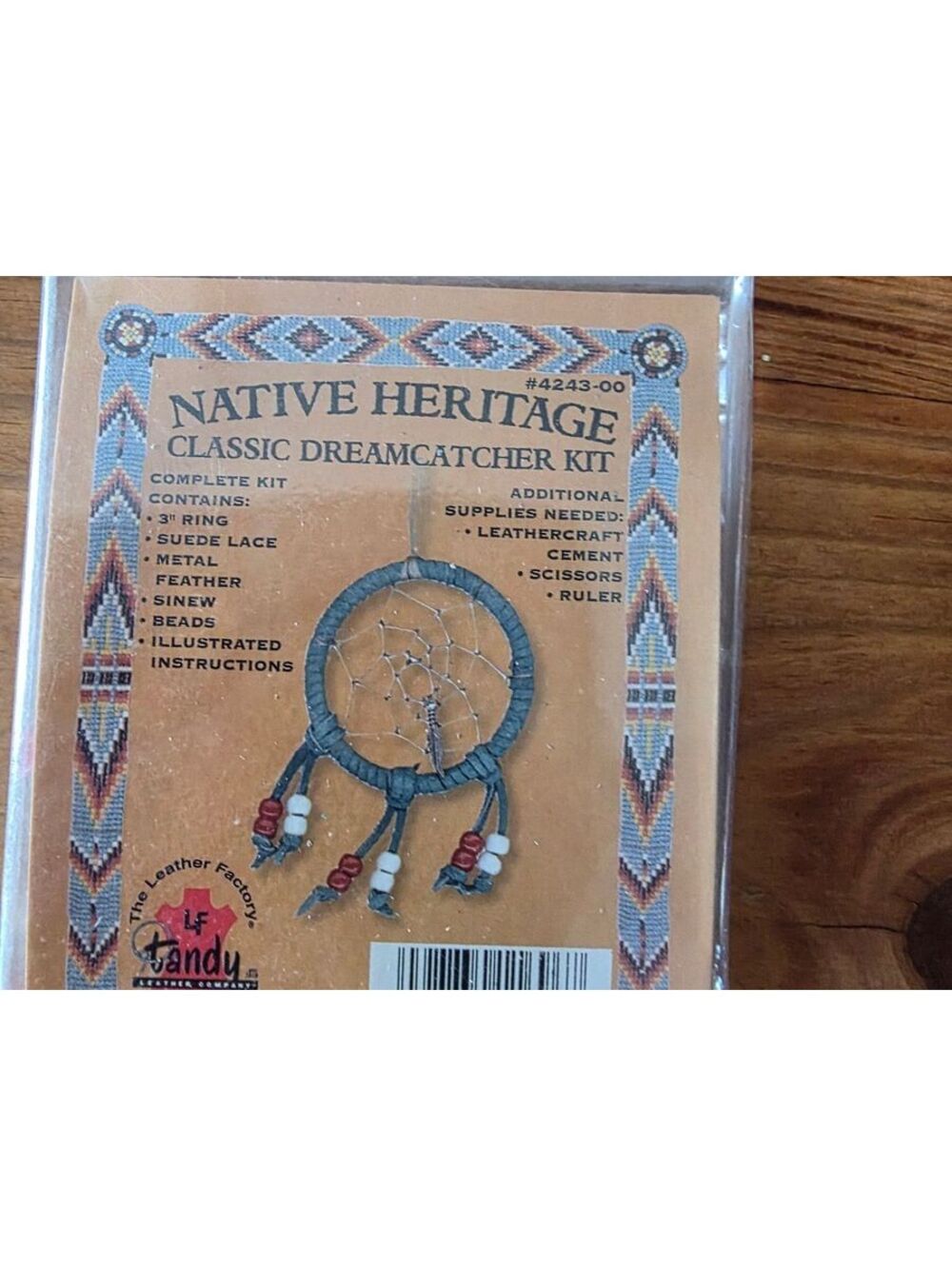Native Heritage Classic Dreamcatcher Kit with 3" Ring, Suede Lace, Beads, and Fe